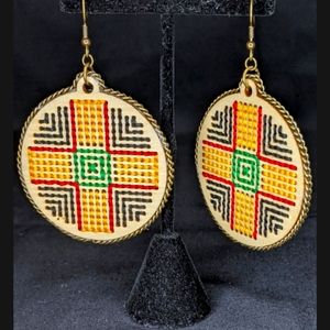 Ladies Embroidered Earrings